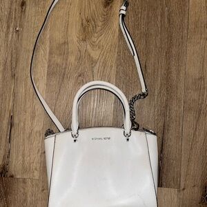 Michael Kors White Leather Handbag